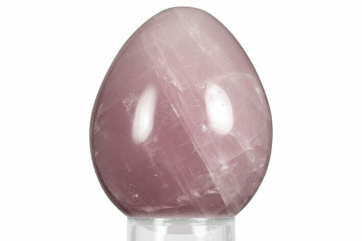 Polished Rose Quartz Egg - Madagascar #356208